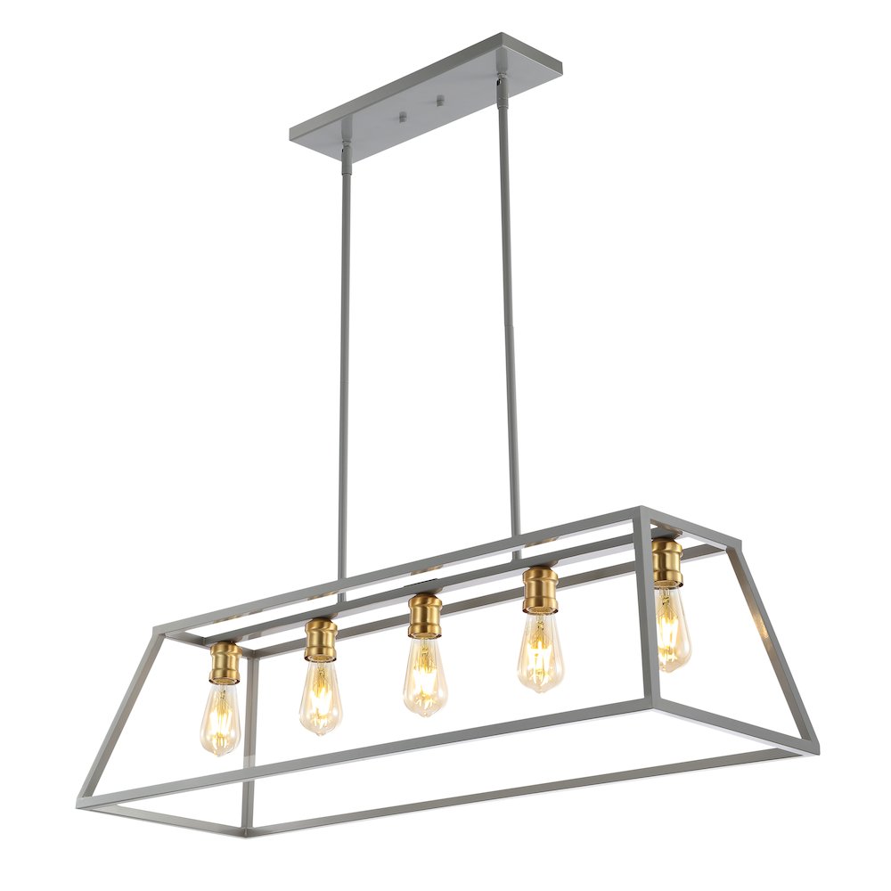 Floyd Adjustable Iron Farmhouse Vintage Led Dimmable Pendant. Picture 5