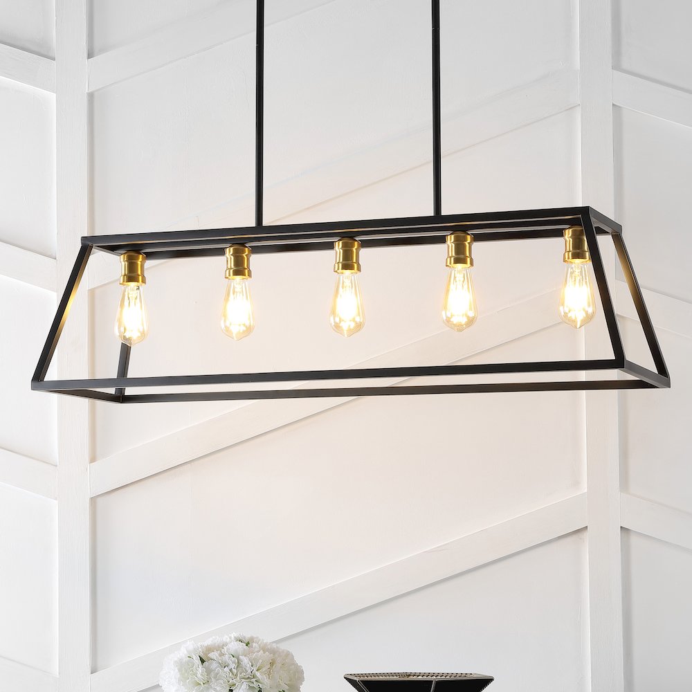 Floyd Adjustable Iron Farmhouse Vintage Led Dimmable Pendant. Picture 10
