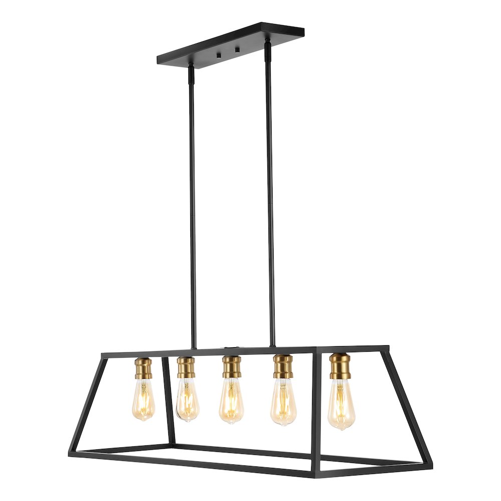 Floyd Adjustable Iron Farmhouse Vintage Led Dimmable Pendant. Picture 9