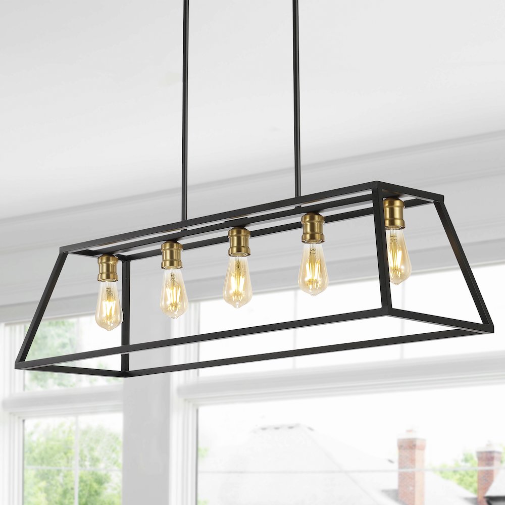Floyd Adjustable Iron Farmhouse Vintage Led Dimmable Pendant. Picture 11
