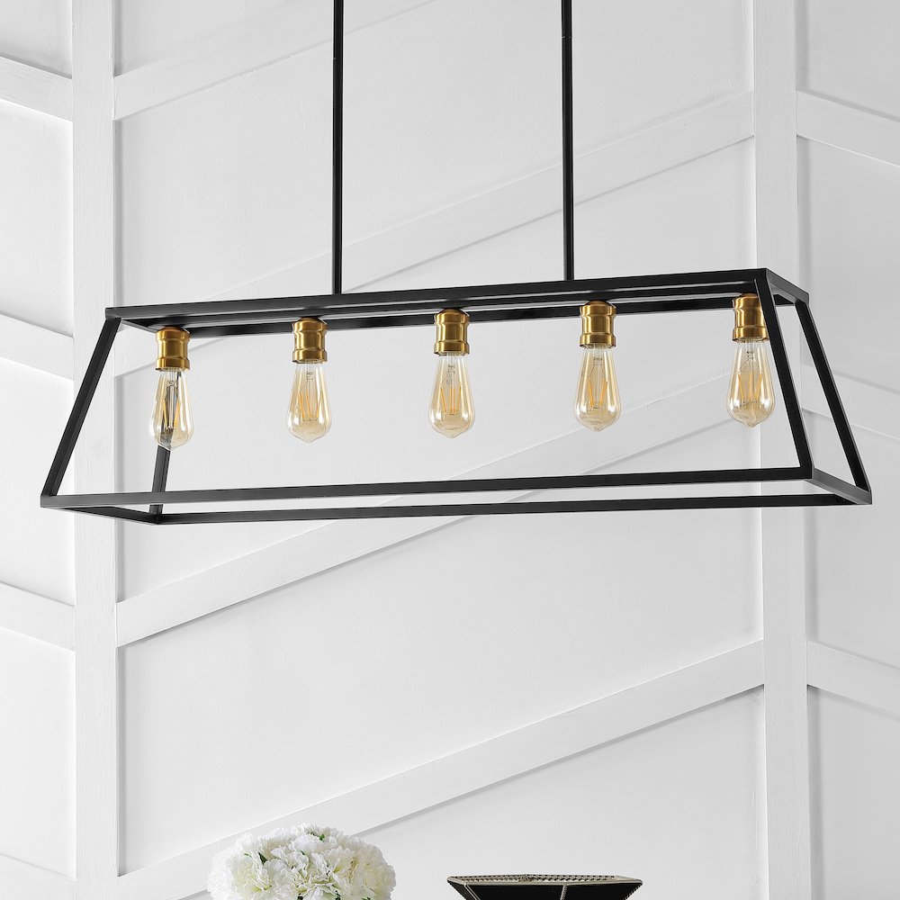 Floyd Adjustable Iron Farmhouse Vintage Led Dimmable Pendant. Picture 8
