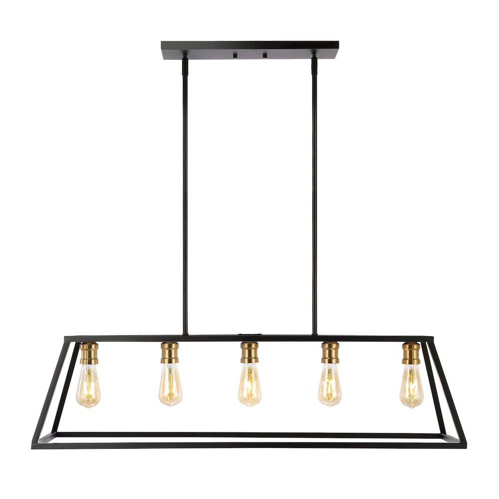 Floyd Adjustable Iron Farmhouse Vintage Led Dimmable Pendant. Picture 1