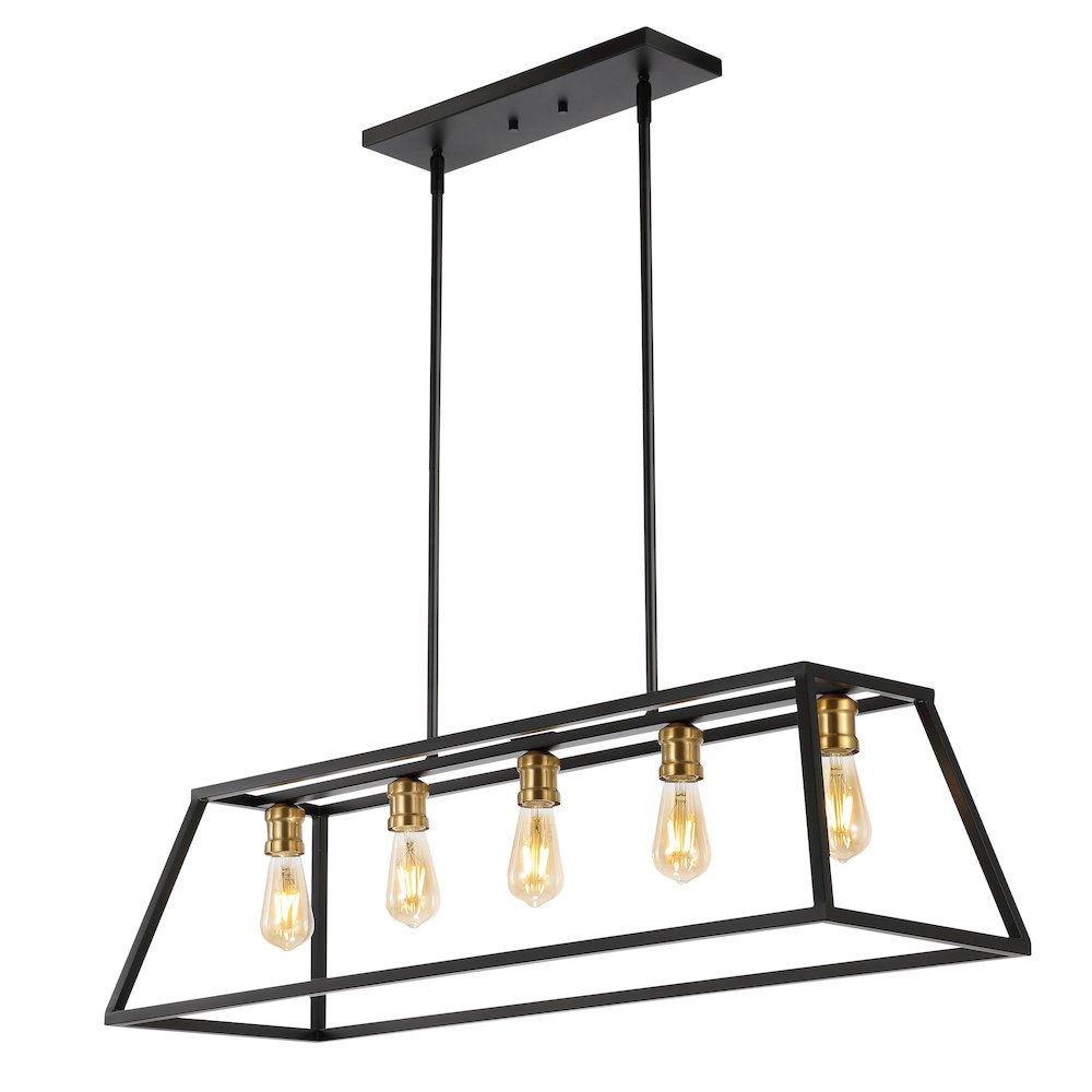 Floyd Adjustable Iron Farmhouse Vintage Led Dimmable Pendant. Picture 5
