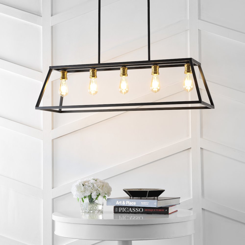 Floyd Adjustable Iron Farmhouse Vintage Led Dimmable Pendant. Picture 6