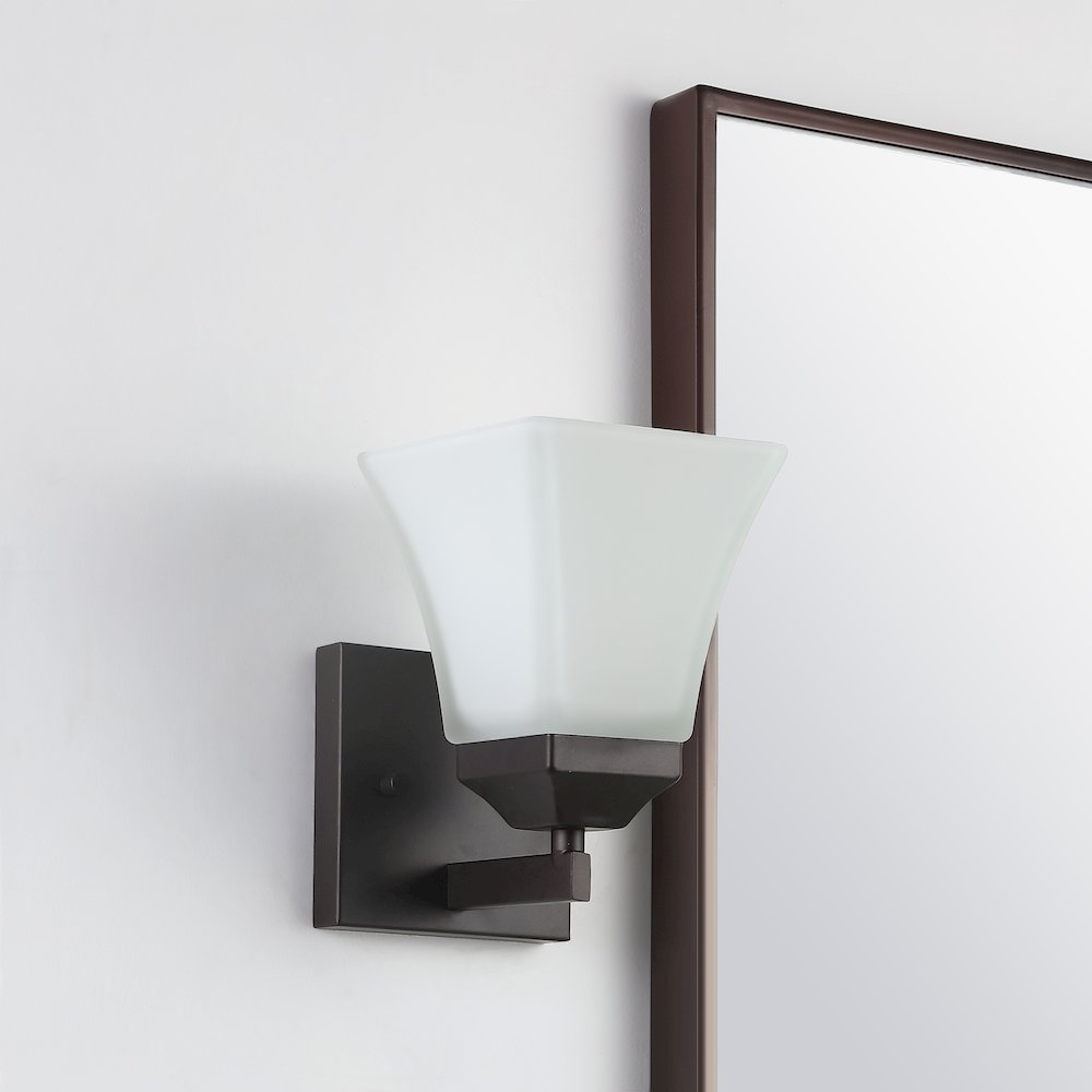 Staunton Iron/Glass Modern Cottage Led Vanity Light. Picture 12