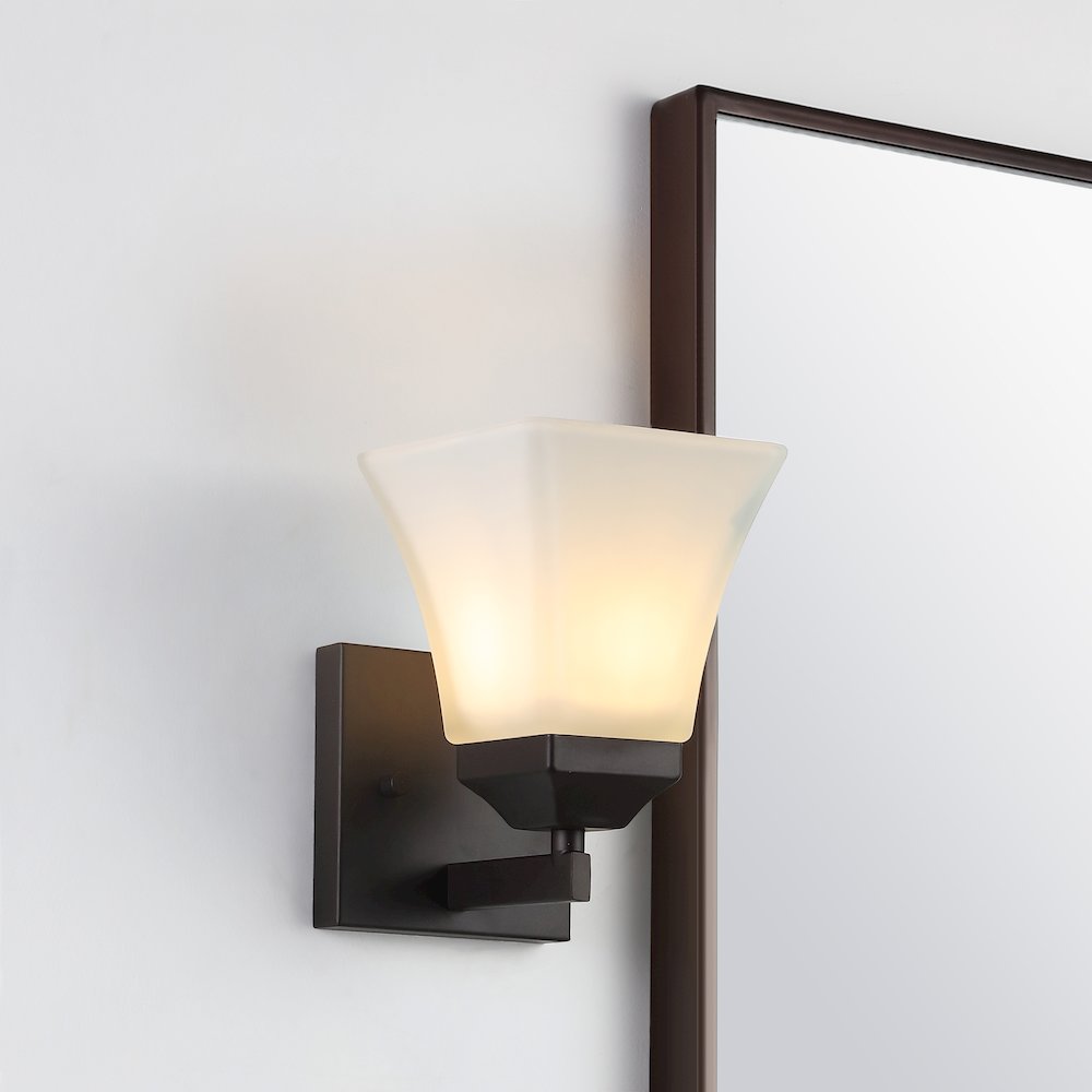 Staunton Iron/Glass Modern Cottage Led Vanity Light. Picture 11