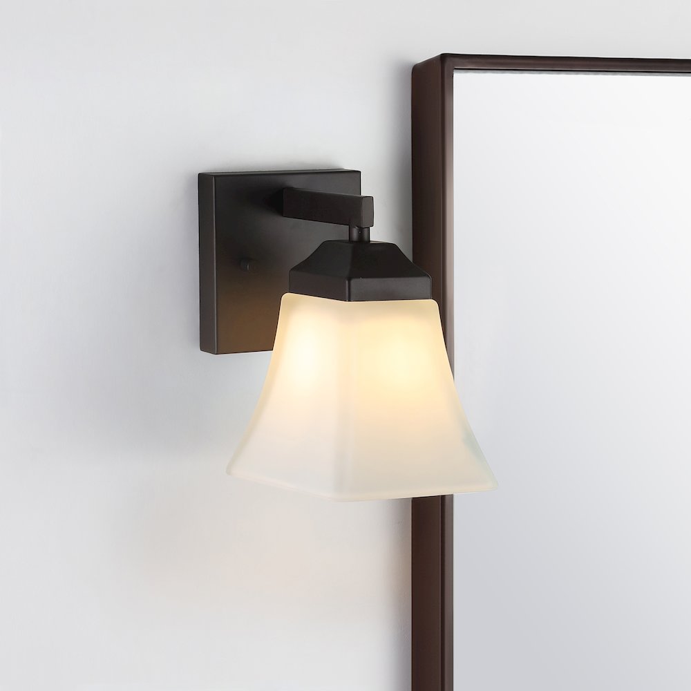 Staunton Iron/Glass Modern Cottage Led Vanity Light. Picture 13