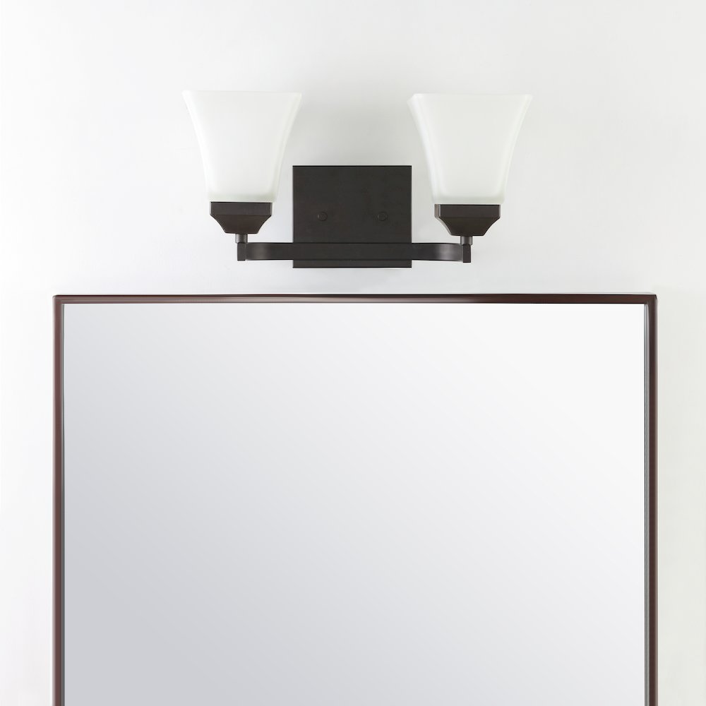 Staunton Iron/Glass Modern Cottage Led Vanity Light. Picture 12