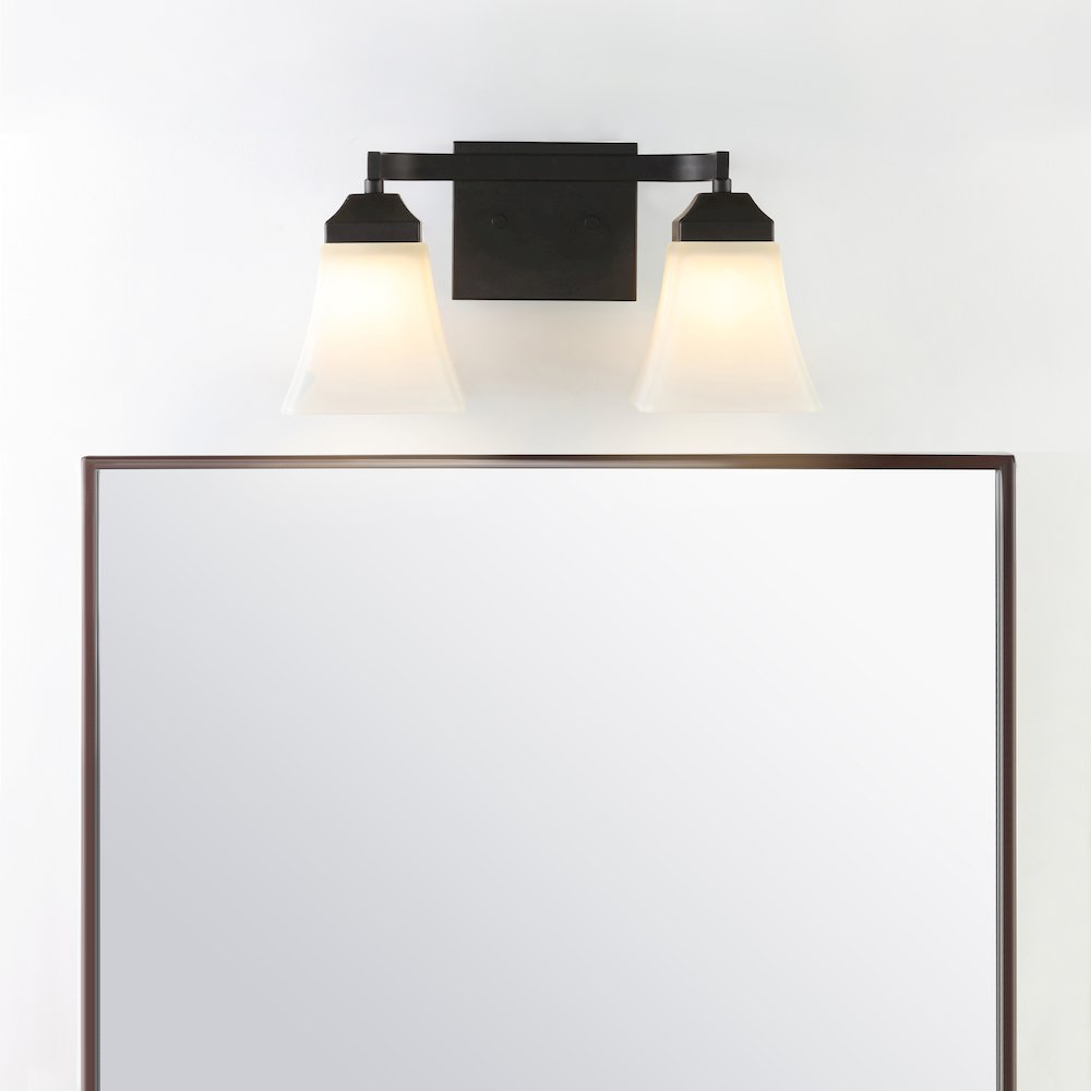 Staunton Iron/Glass Modern Cottage Led Vanity Light. Picture 13