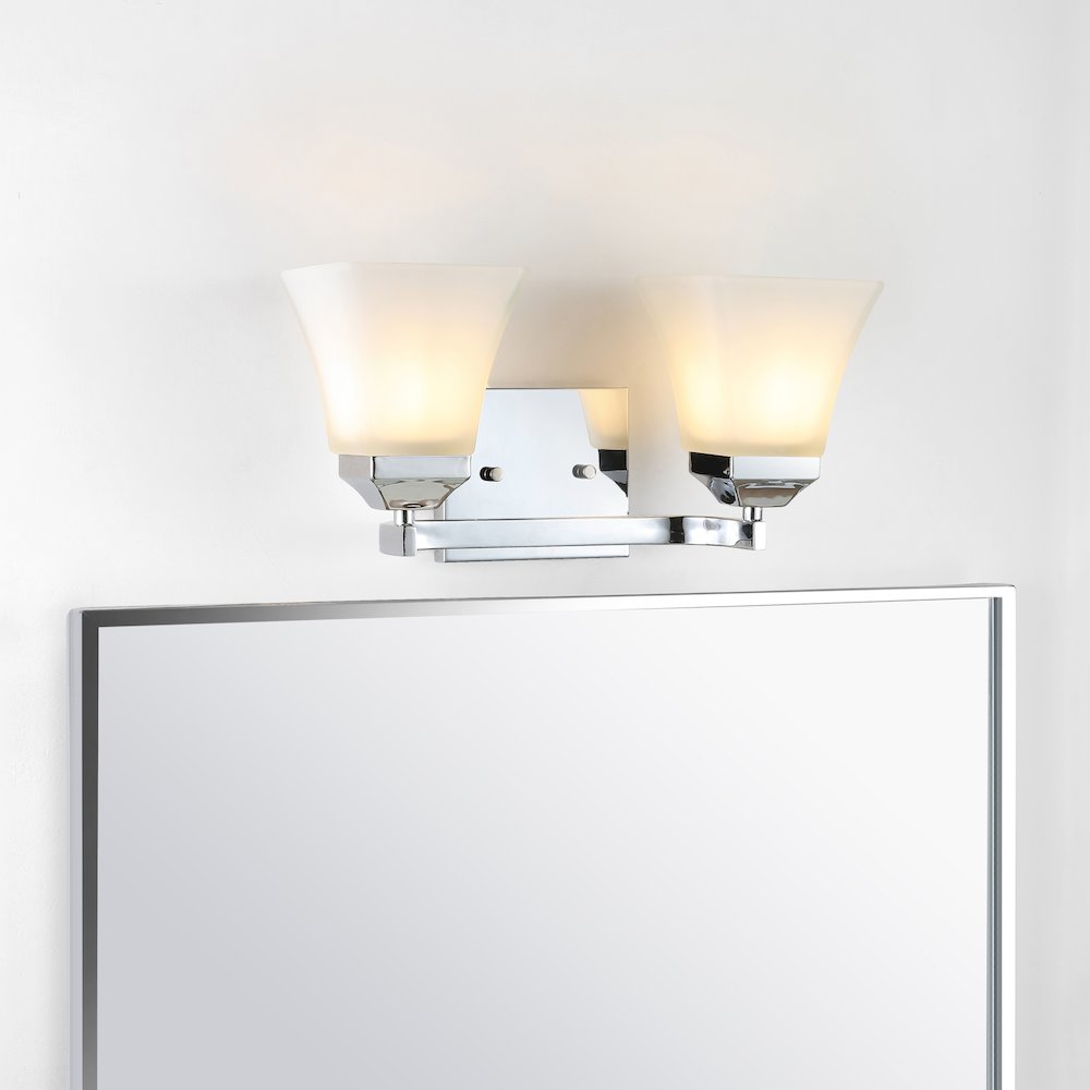 Staunton Iron/Glass Modern Cottage Led Vanity Light. Picture 11