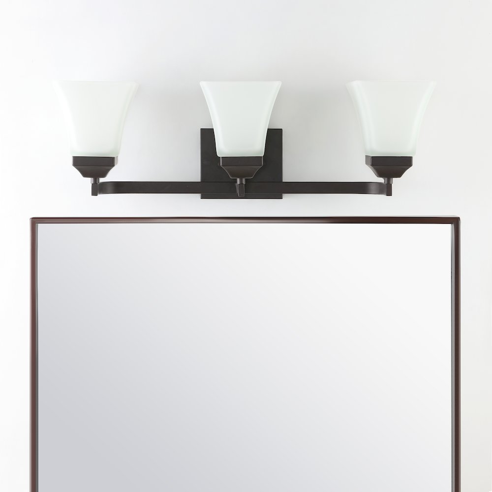 Staunton Iron/Glass Modern Cottage Led Vanity Light. Picture 12