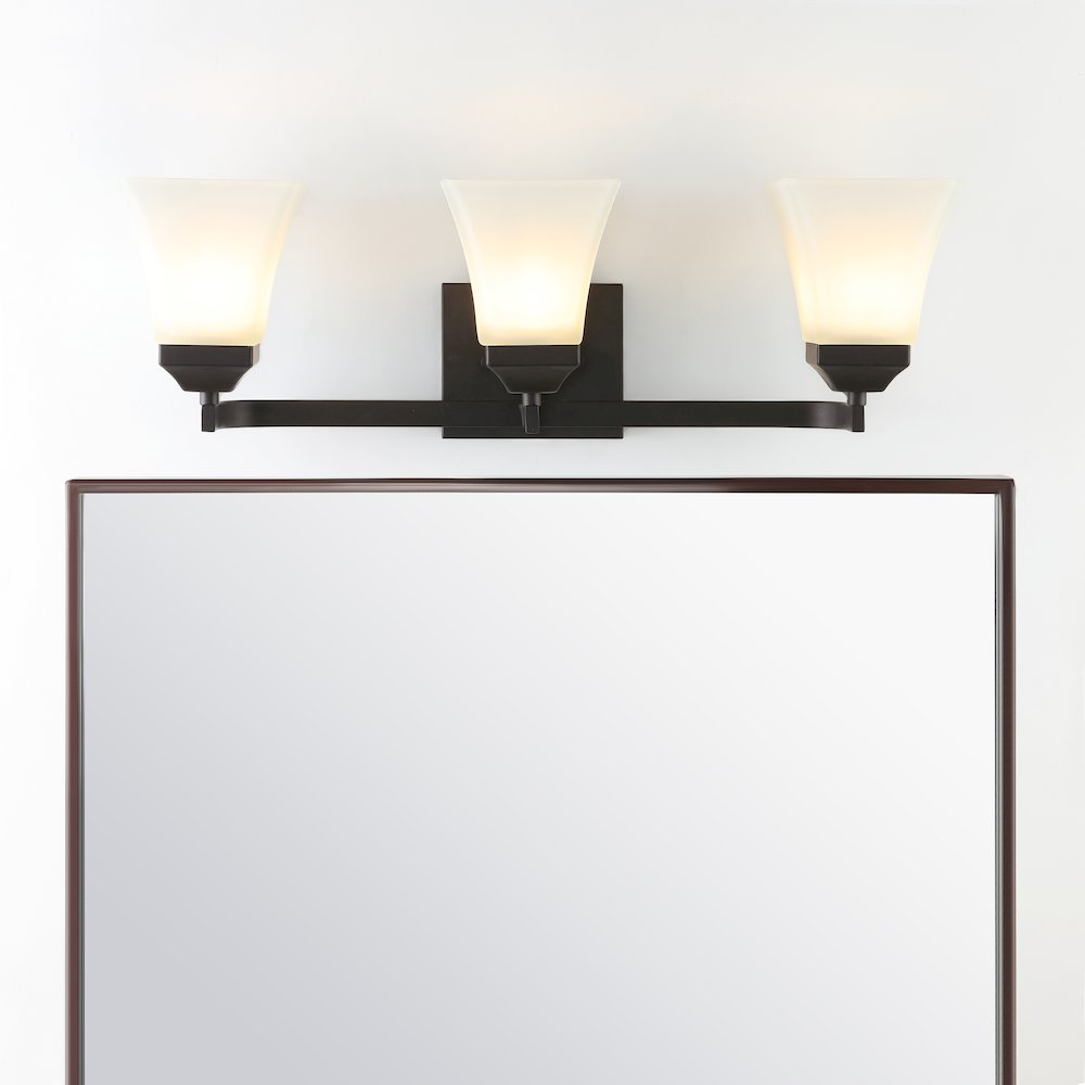 Staunton Iron/Glass Modern Cottage Led Vanity Light. Picture 11