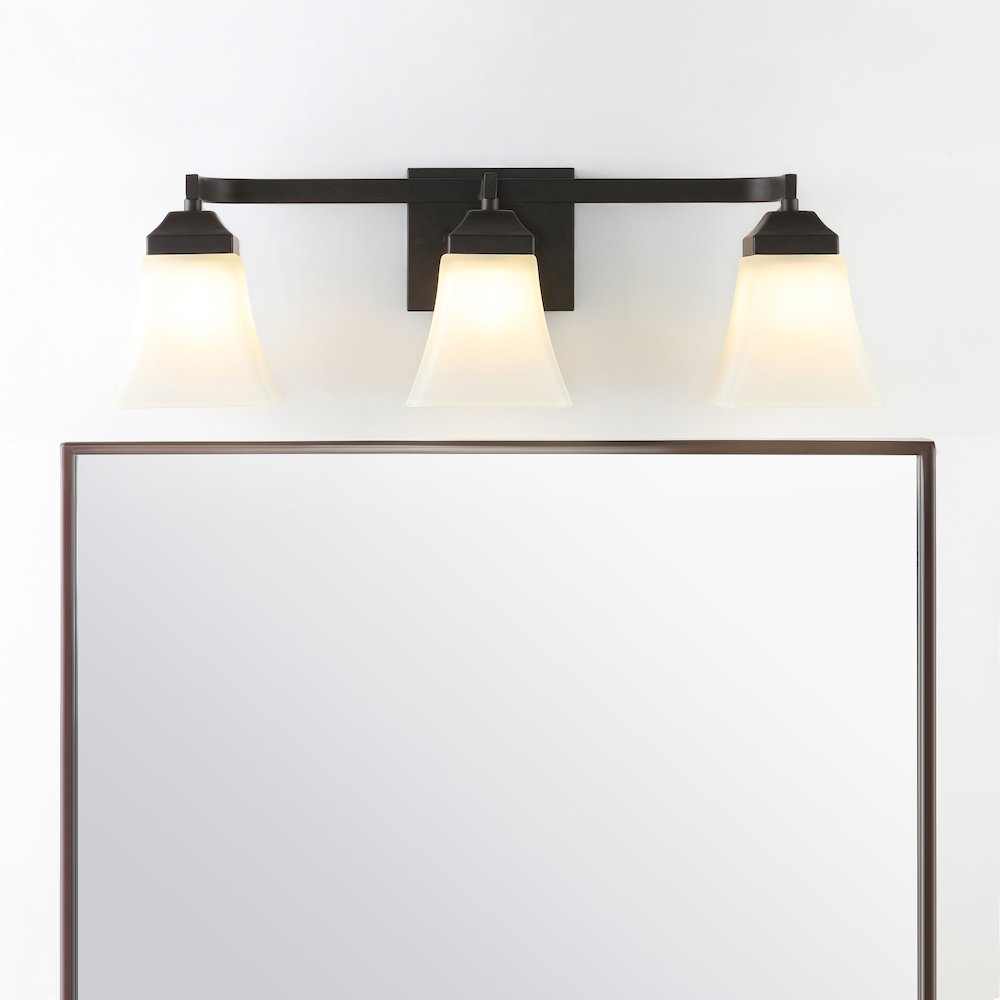 Staunton Iron/Glass Modern Cottage Led Vanity Light. Picture 13