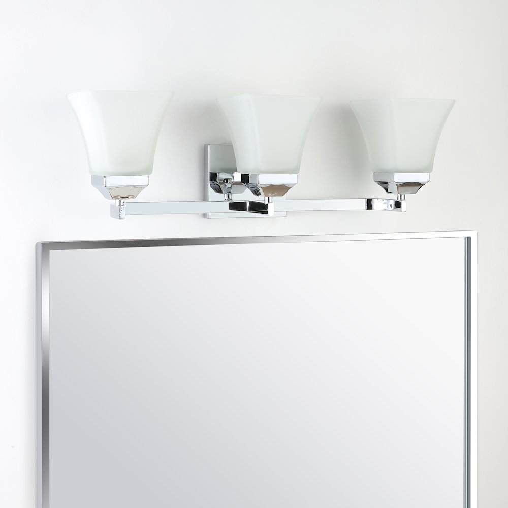 Staunton Iron/Glass Modern Cottage Led Vanity Light. Picture 12
