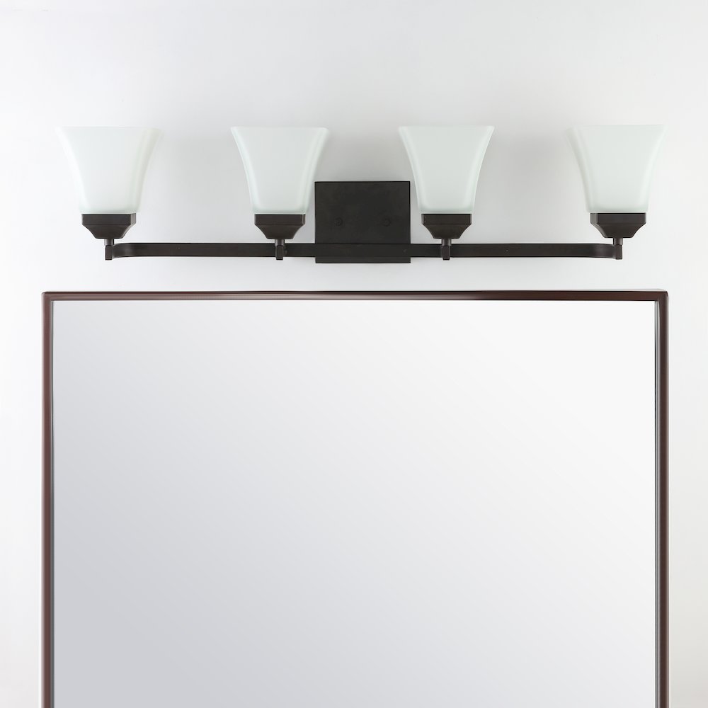 Staunton Iron/Glass Modern Cottage Led Vanity Light. Picture 12