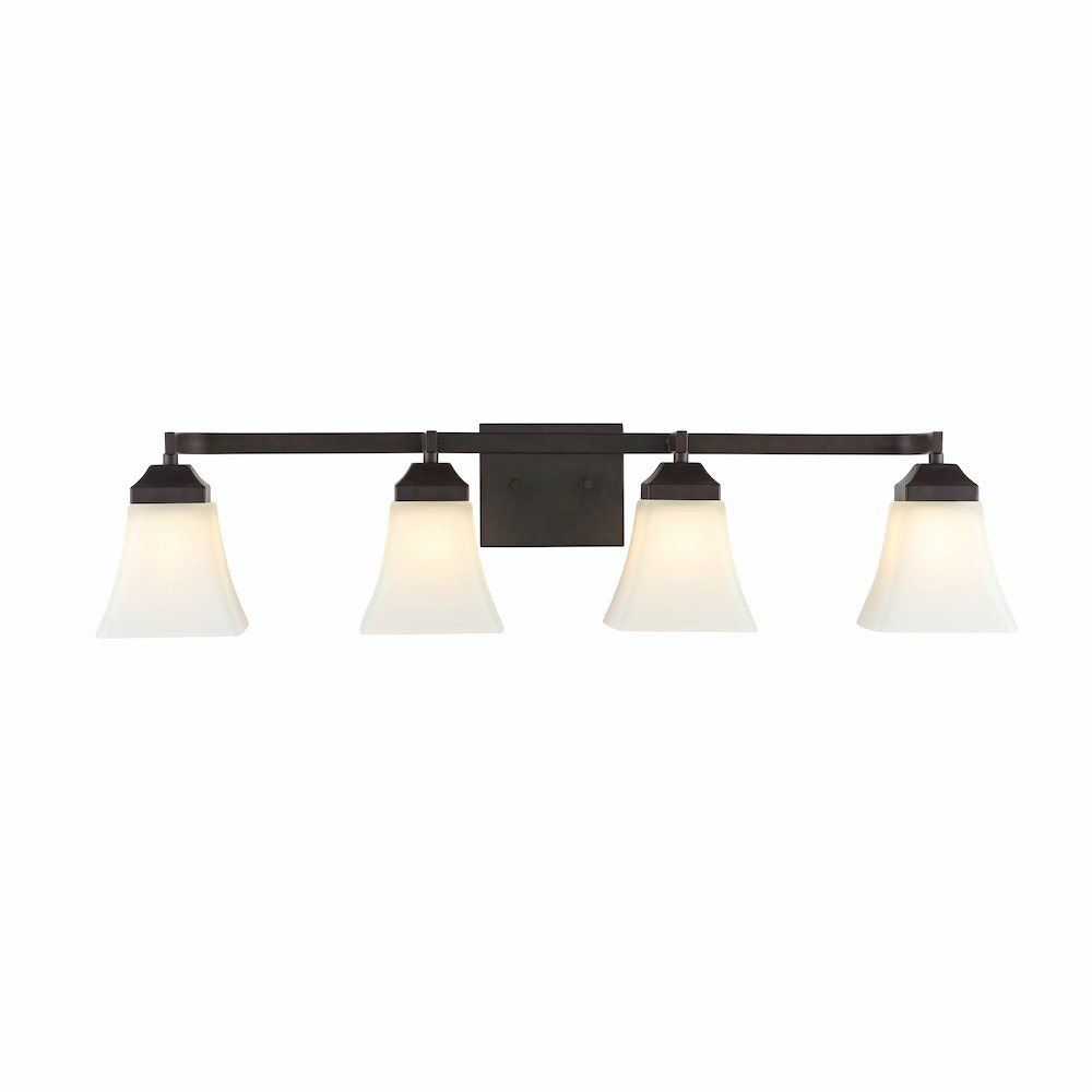 Staunton Iron/Glass Modern Cottage Led Vanity Light. Picture 1