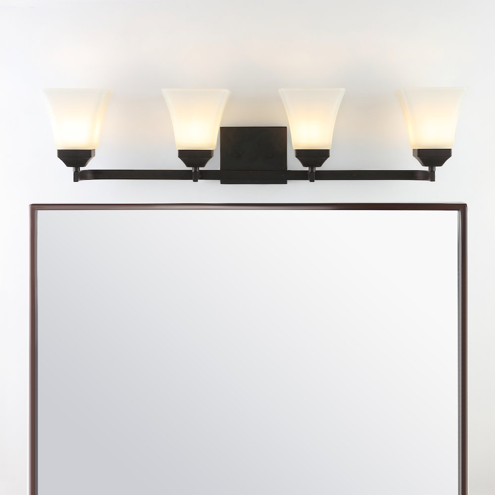 Staunton Iron/Glass Modern Cottage Led Vanity Light. Picture 11