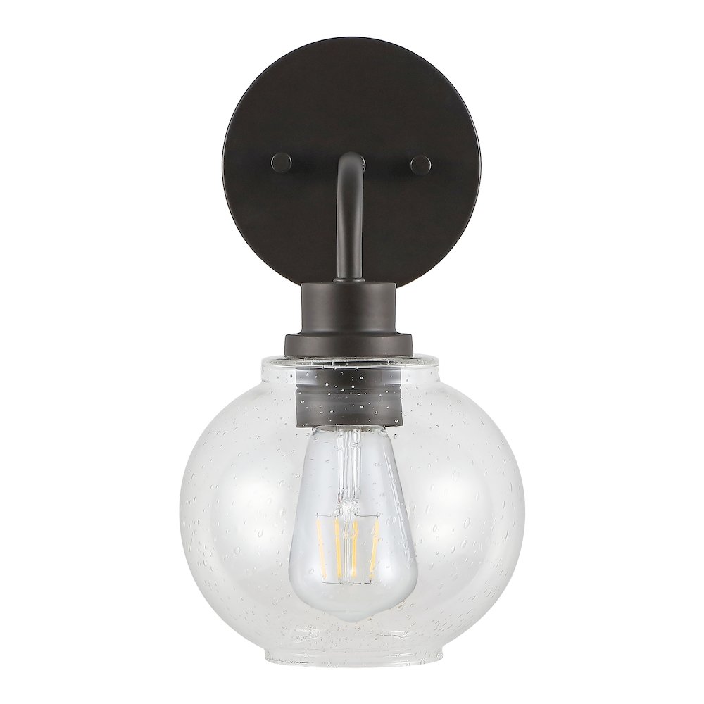 Sandrine Iron/Seeded Glass Cottage Rustic Led Vanity Light. Picture 2