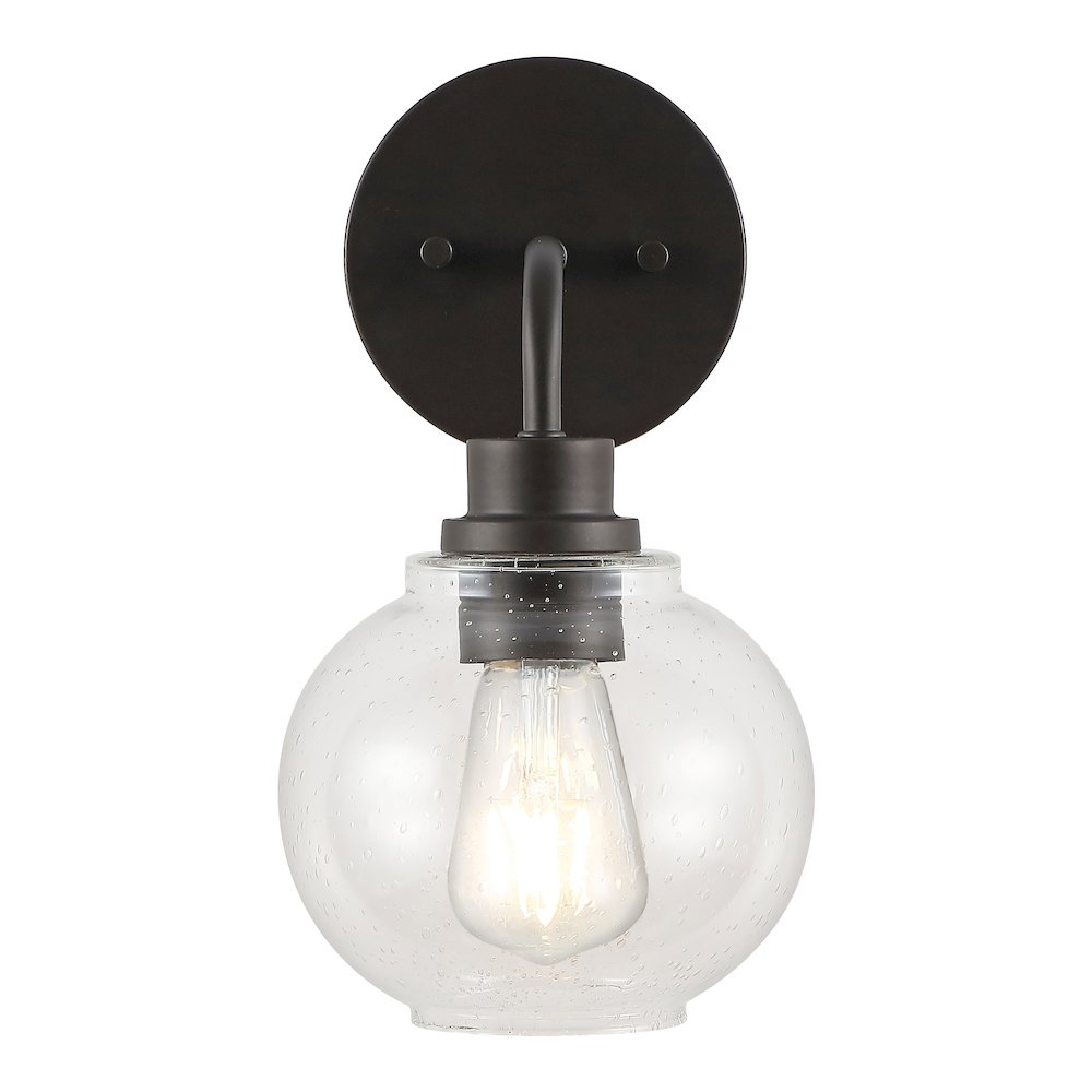 Sandrine Iron/Seeded Glass Cottage Rustic Led Vanity Light. Picture 1