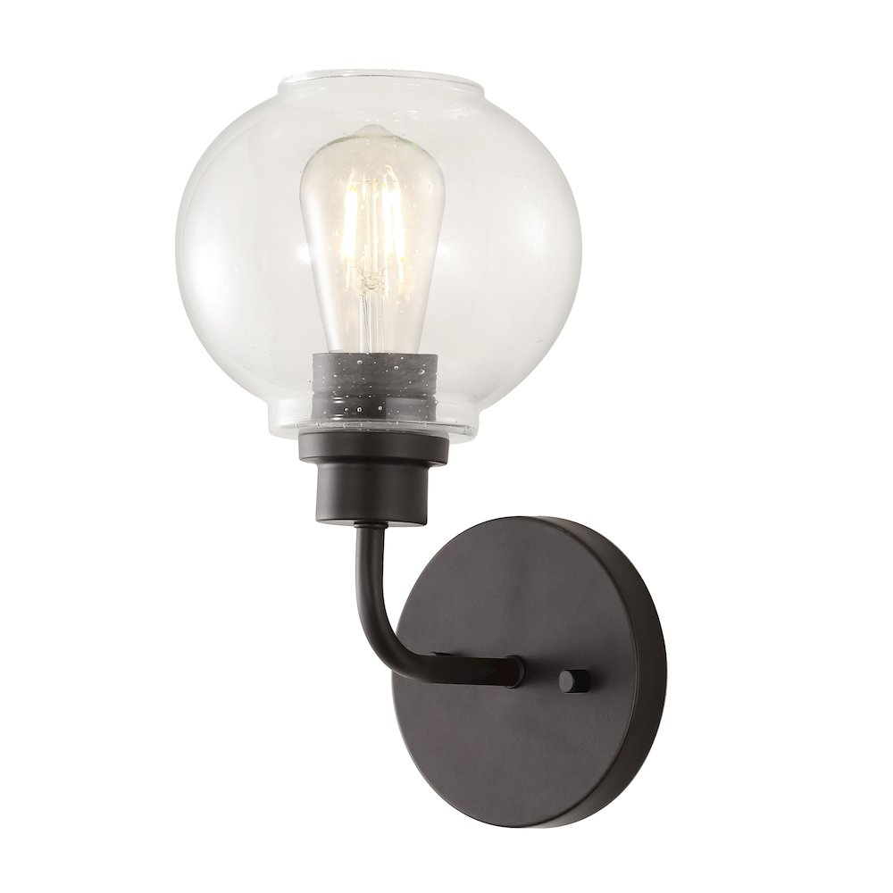 Sandrine Iron/Seeded Glass Cottage Rustic Led Vanity Light. Picture 6