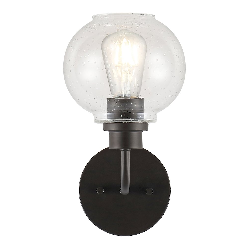 Sandrine Iron/Seeded Glass Cottage Rustic Led Vanity Light. Picture 9
