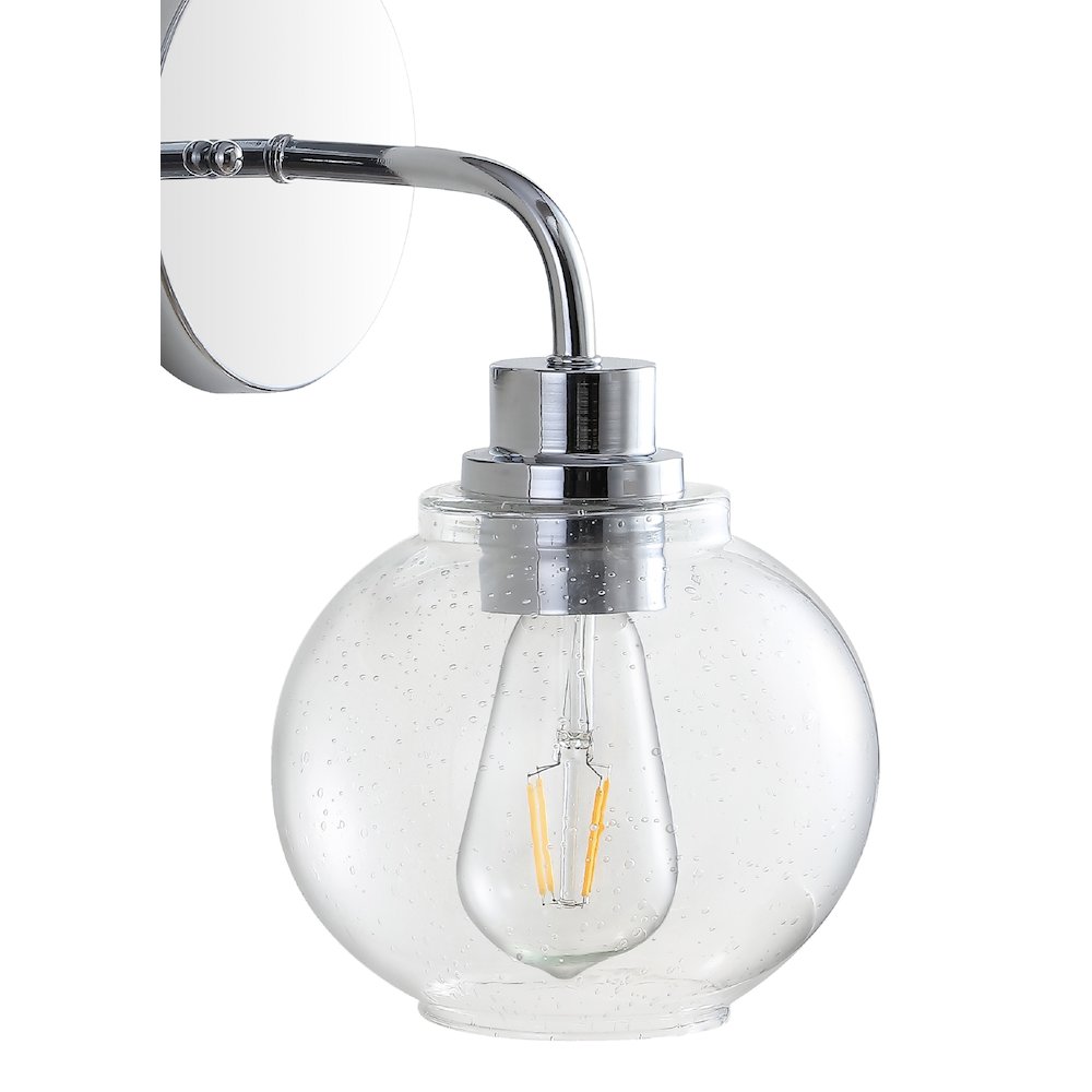 Sandrine Iron/Seeded Glass Cottage Rustic Led Vanity Light. Picture 3
