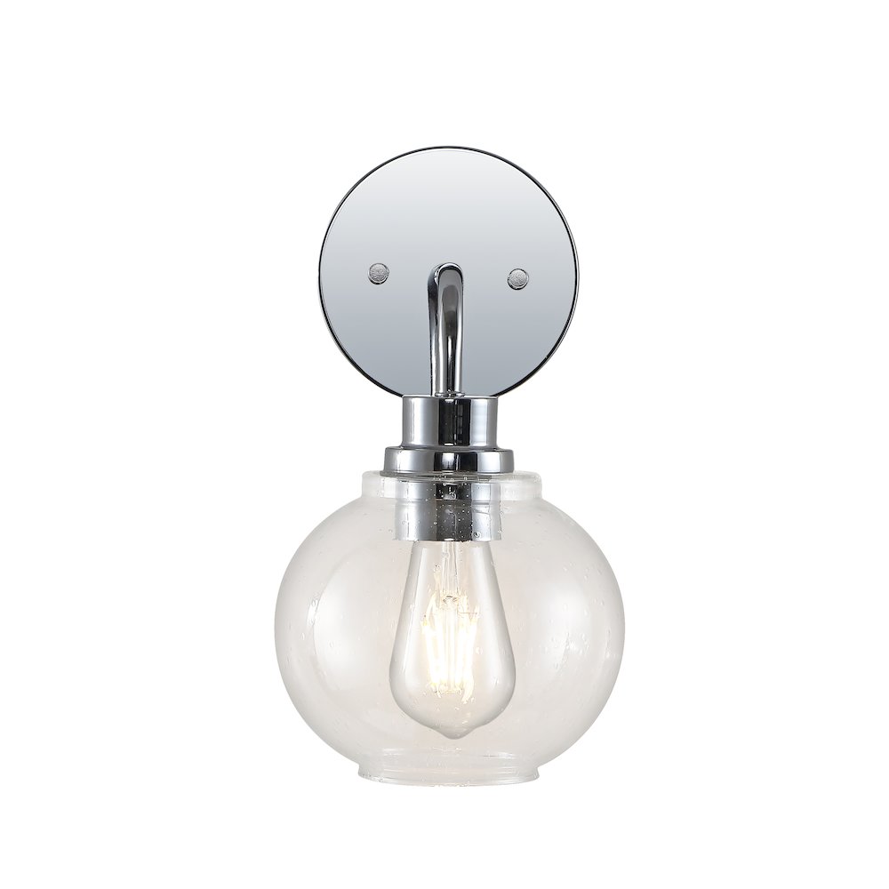 Sandrine Iron/Seeded Glass Cottage Rustic Led Vanity Light. Picture 1