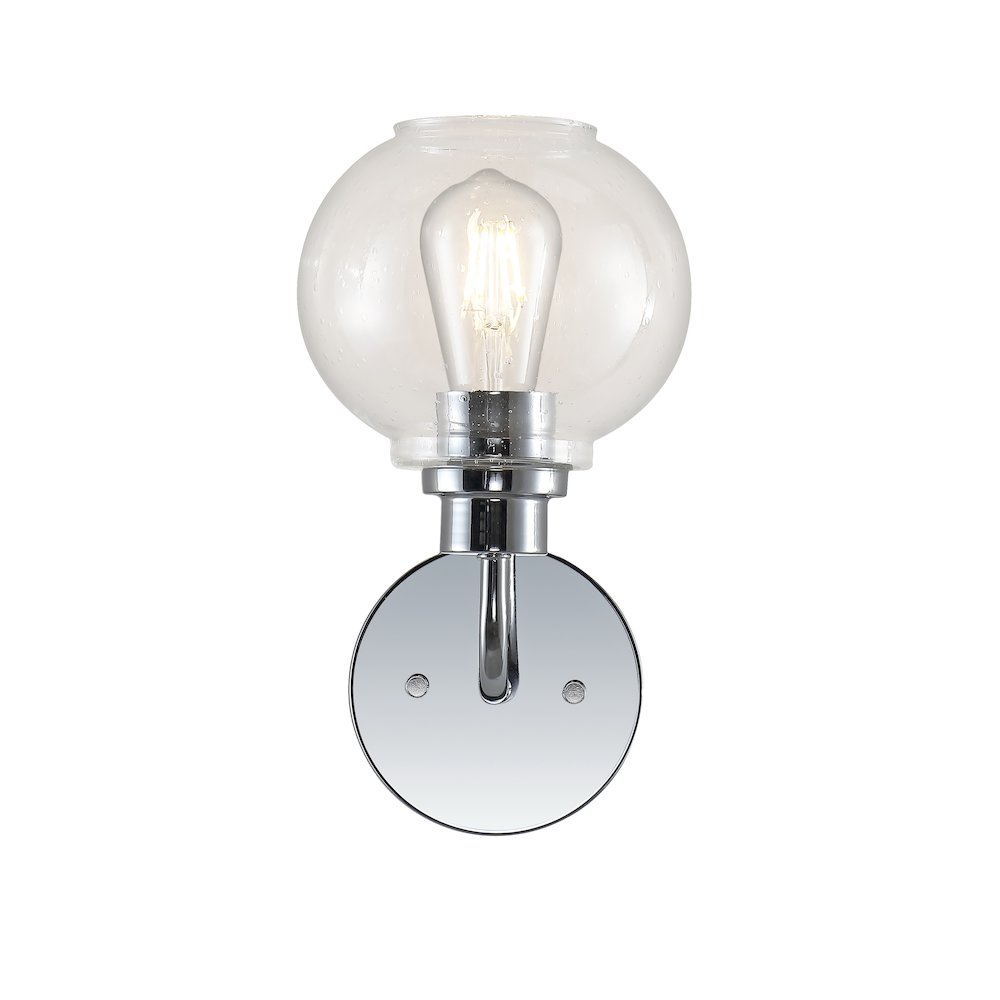 Sandrine Iron/Seeded Glass Cottage Rustic Led Vanity Light. Picture 9