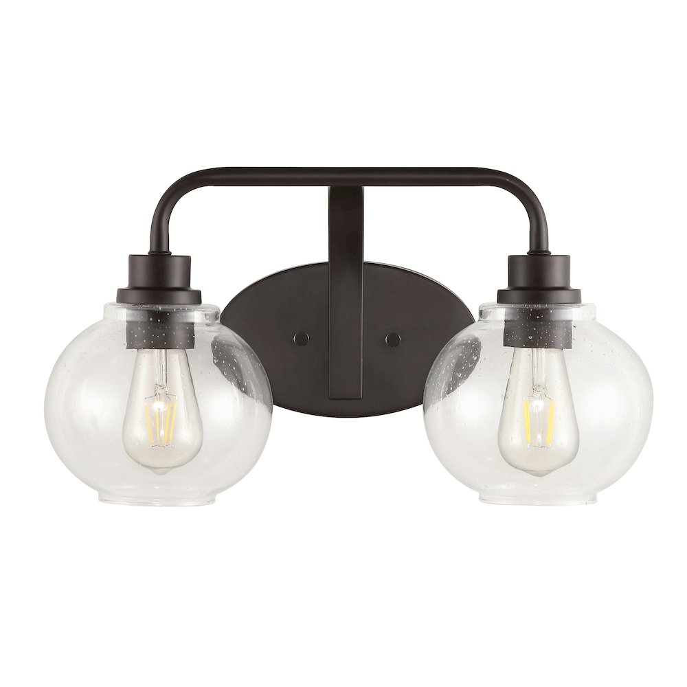 Sandrine Iron/Seeded Glass Cottage Rustic Led Vanity Light. Picture 2