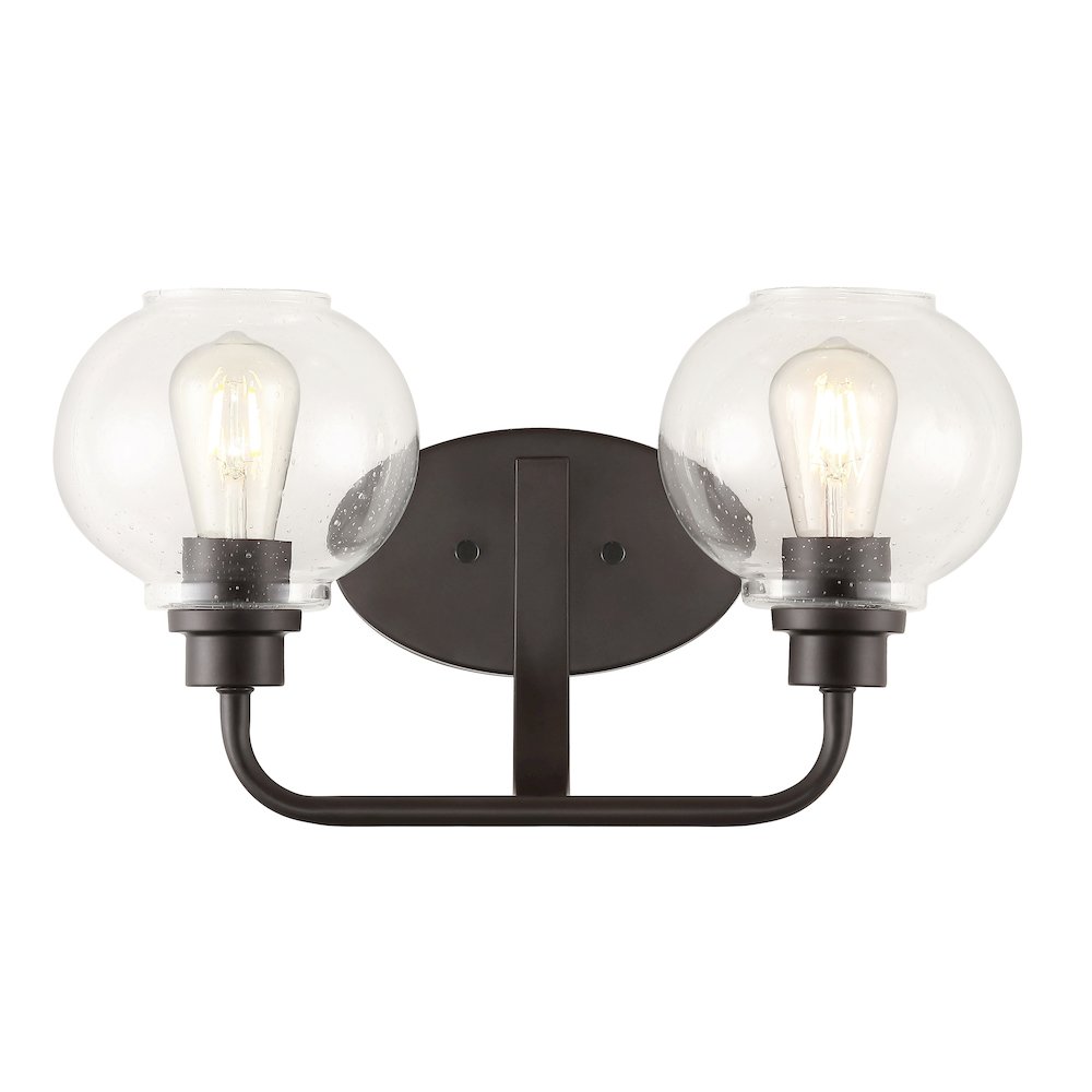 Sandrine Iron/Seeded Glass Cottage Rustic Led Vanity Light. Picture 9