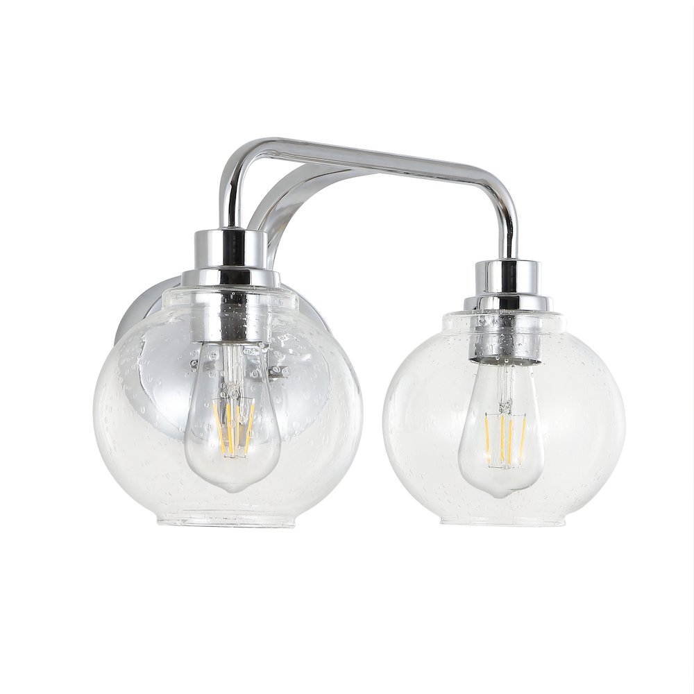 Sandrine Iron/Seeded Glass Cottage Rustic Led Vanity Light. Picture 7