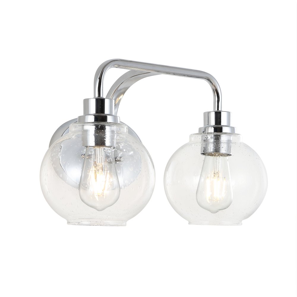 Sandrine Iron/Seeded Glass Cottage Rustic Led Vanity Light. Picture 5