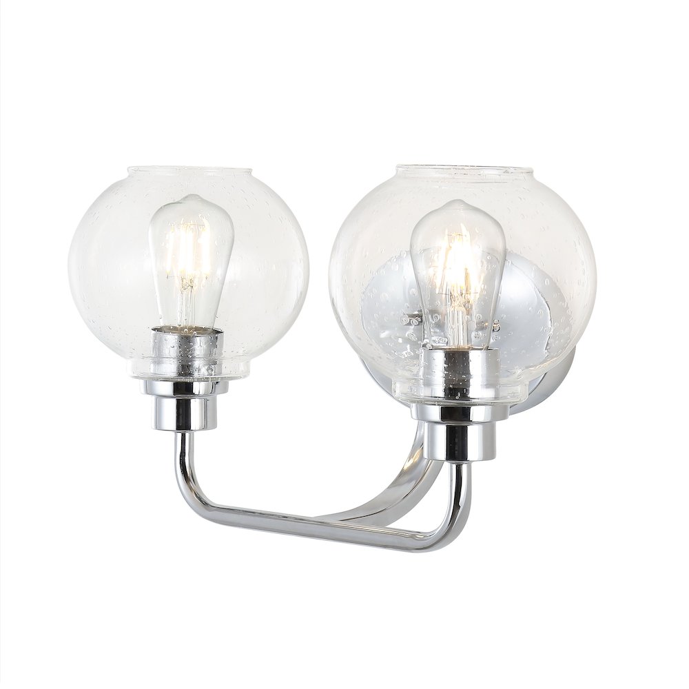 Sandrine Iron/Seeded Glass Cottage Rustic Led Vanity Light. Picture 6