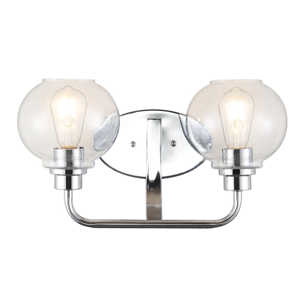Sandrine Iron/Seeded Glass Cottage Rustic Led Vanity Light. Picture 9