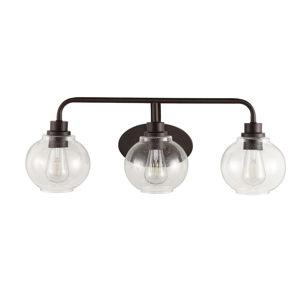 Sandrine Iron/Seeded Glass Cottage Rustic Led Vanity Light. Picture 2