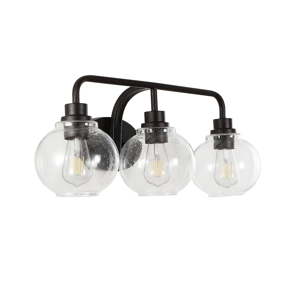 Sandrine Iron/Seeded Glass Cottage Rustic Led Vanity Light. Picture 7