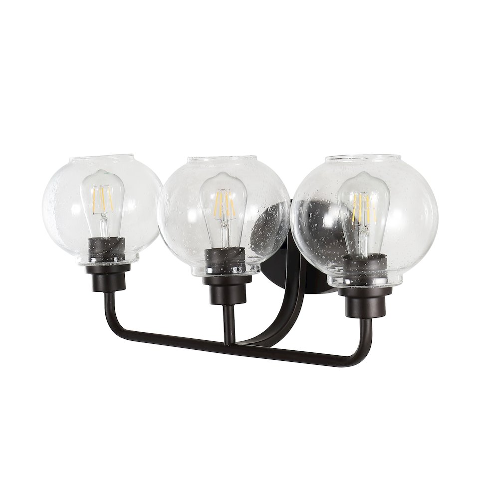 Sandrine Iron/Seeded Glass Cottage Rustic Led Vanity Light. Picture 8