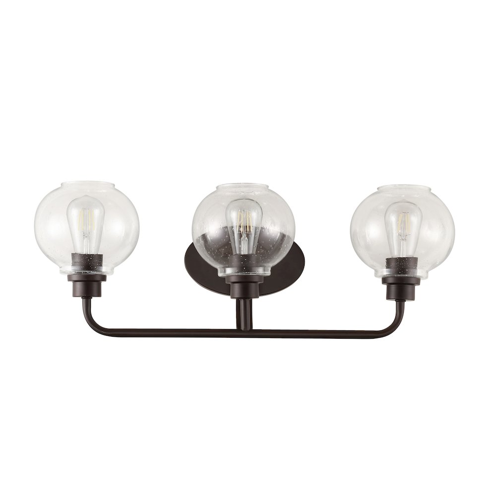 Sandrine Iron/Seeded Glass Cottage Rustic Led Vanity Light. Picture 10
