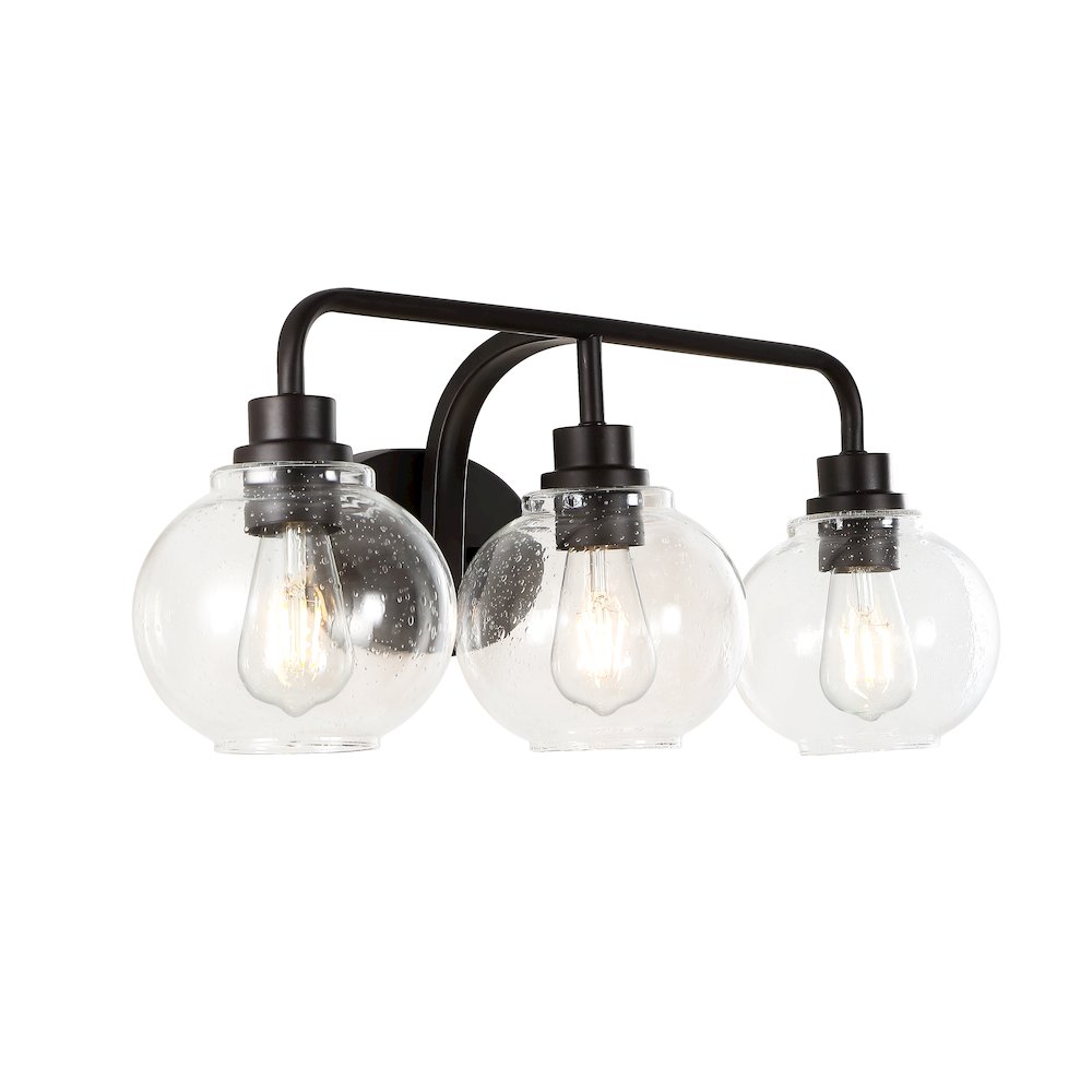 Sandrine Iron/Seeded Glass Cottage Rustic Led Vanity Light. Picture 5