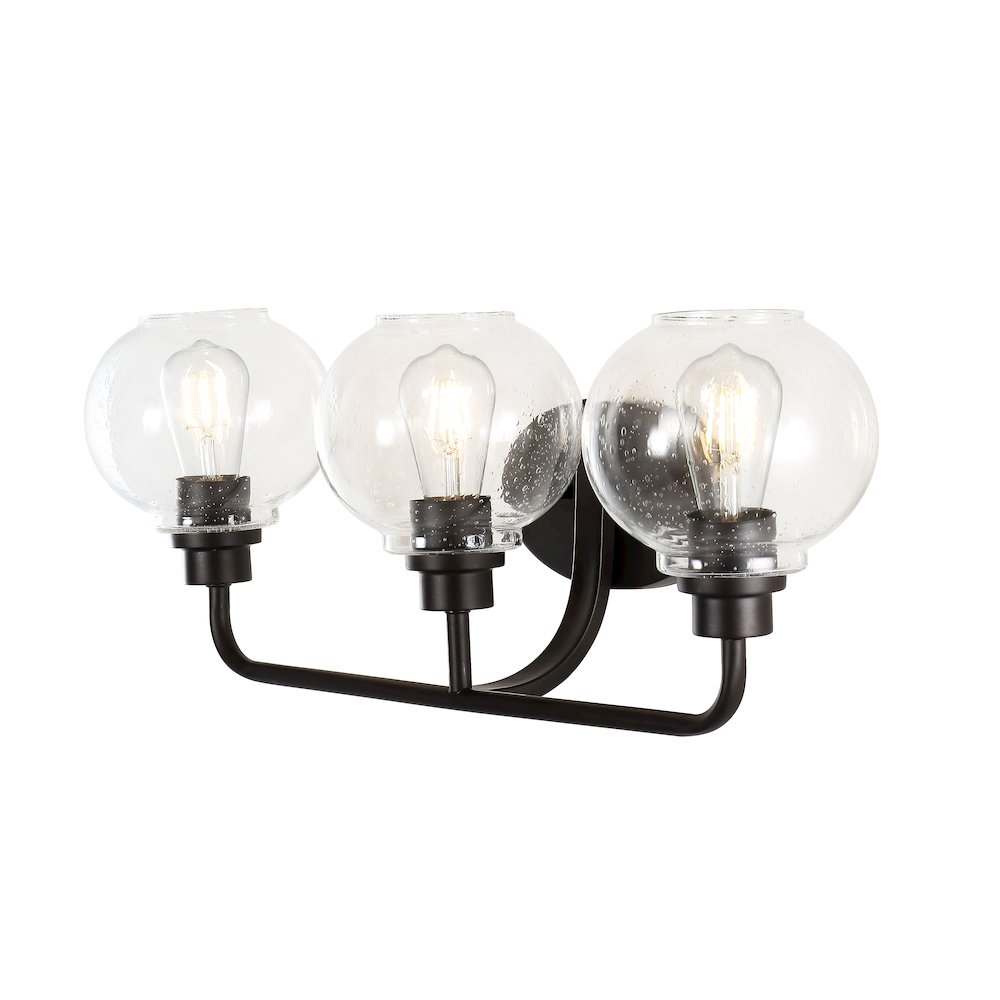 Sandrine Iron/Seeded Glass Cottage Rustic Led Vanity Light. Picture 6