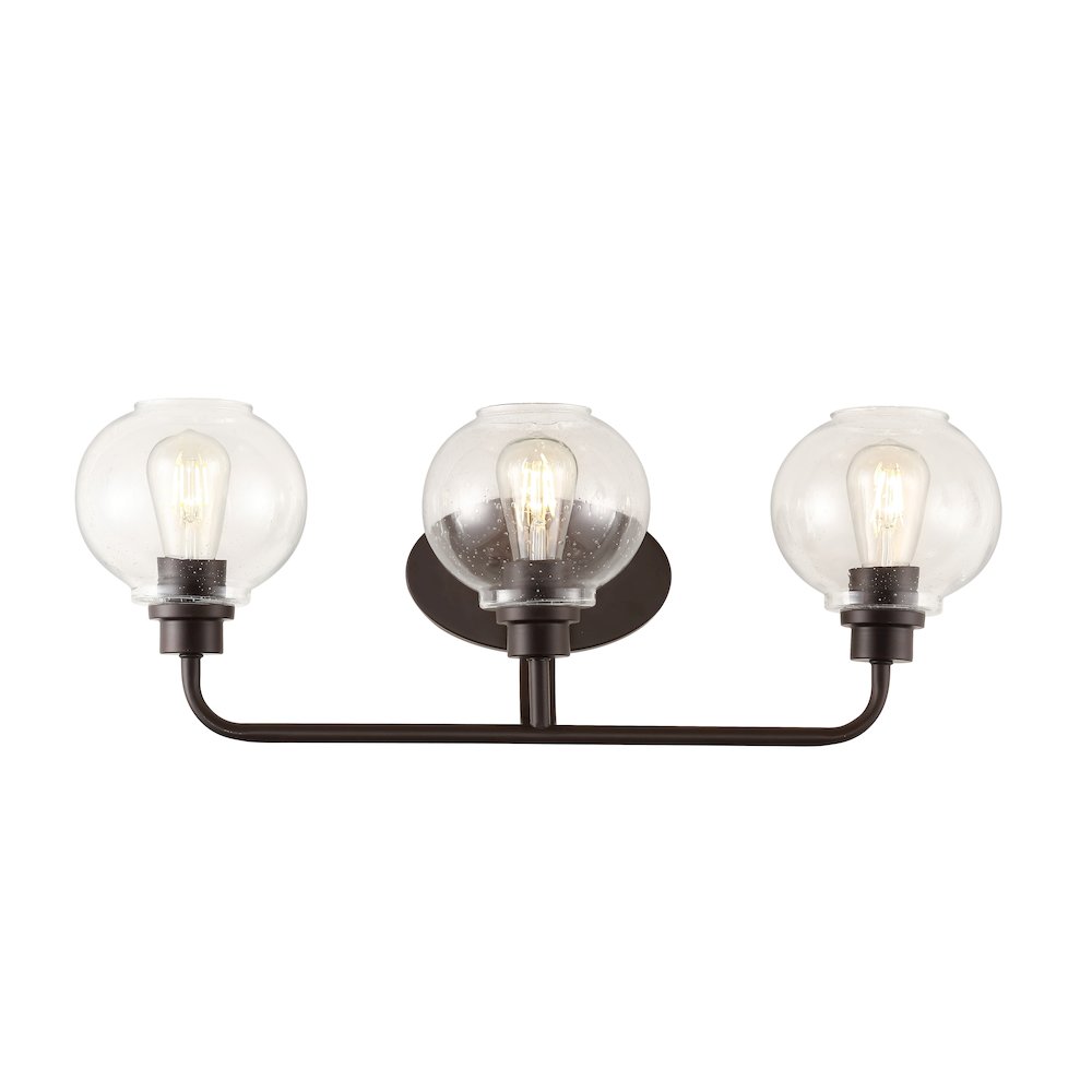 Sandrine Iron/Seeded Glass Cottage Rustic Led Vanity Light. Picture 9