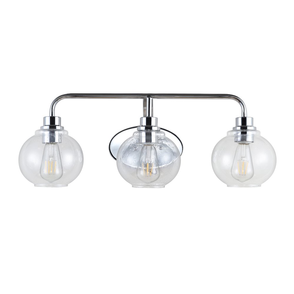 Sandrine Iron/Seeded Glass Cottage Rustic Led Vanity Light. Picture 2