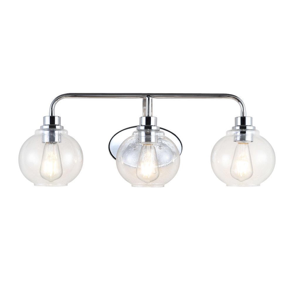 Sandrine Iron/Seeded Glass Cottage Rustic Led Vanity Light. Picture 1