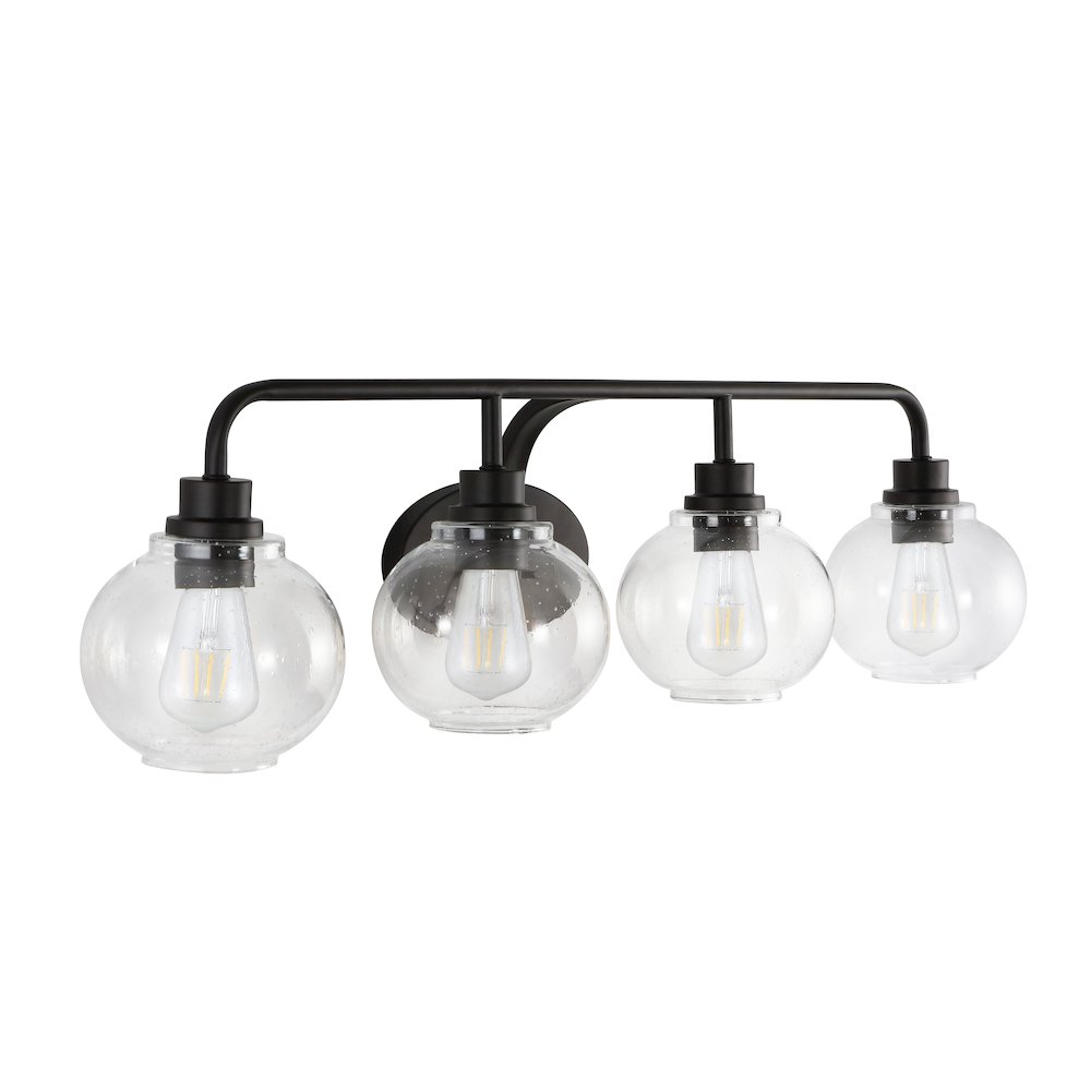 Sandrine Iron/Seeded Glass Cottage Rustic Led Vanity Light. Picture 7