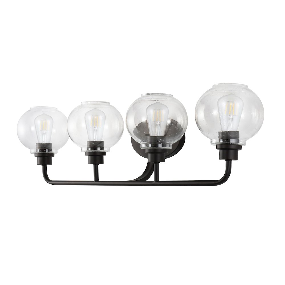 Sandrine Iron/Seeded Glass Cottage Rustic Led Vanity Light. Picture 8