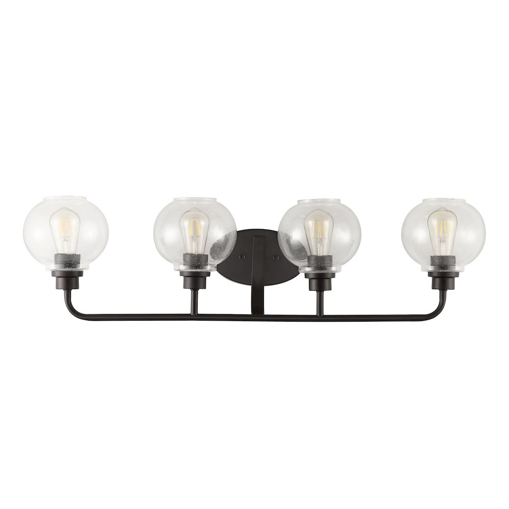 Sandrine Iron/Seeded Glass Cottage Rustic Led Vanity Light. Picture 10