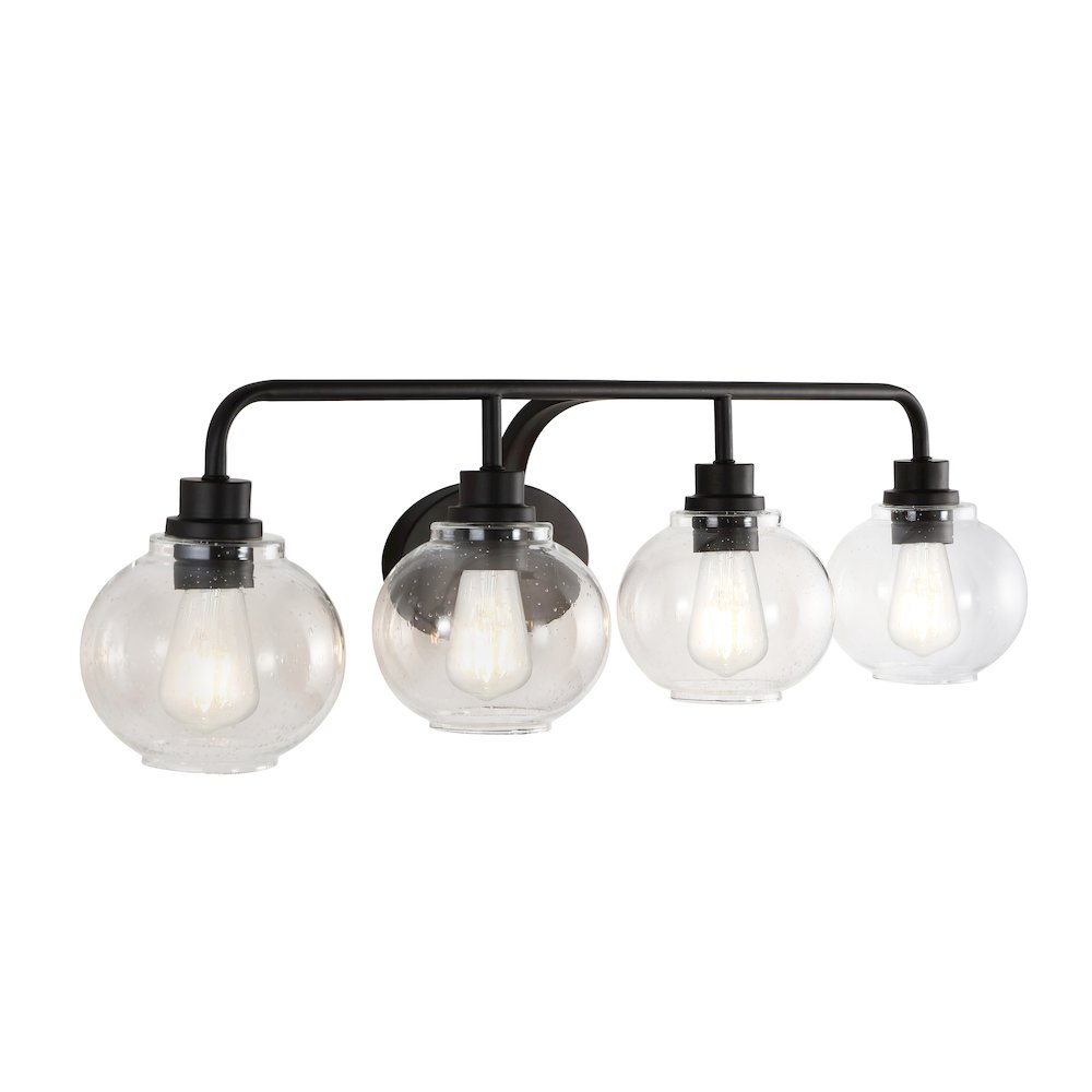 Sandrine Iron/Seeded Glass Cottage Rustic Led Vanity Light. Picture 5