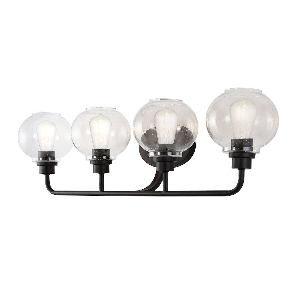 Sandrine Iron/Seeded Glass Cottage Rustic Led Vanity Light. Picture 6