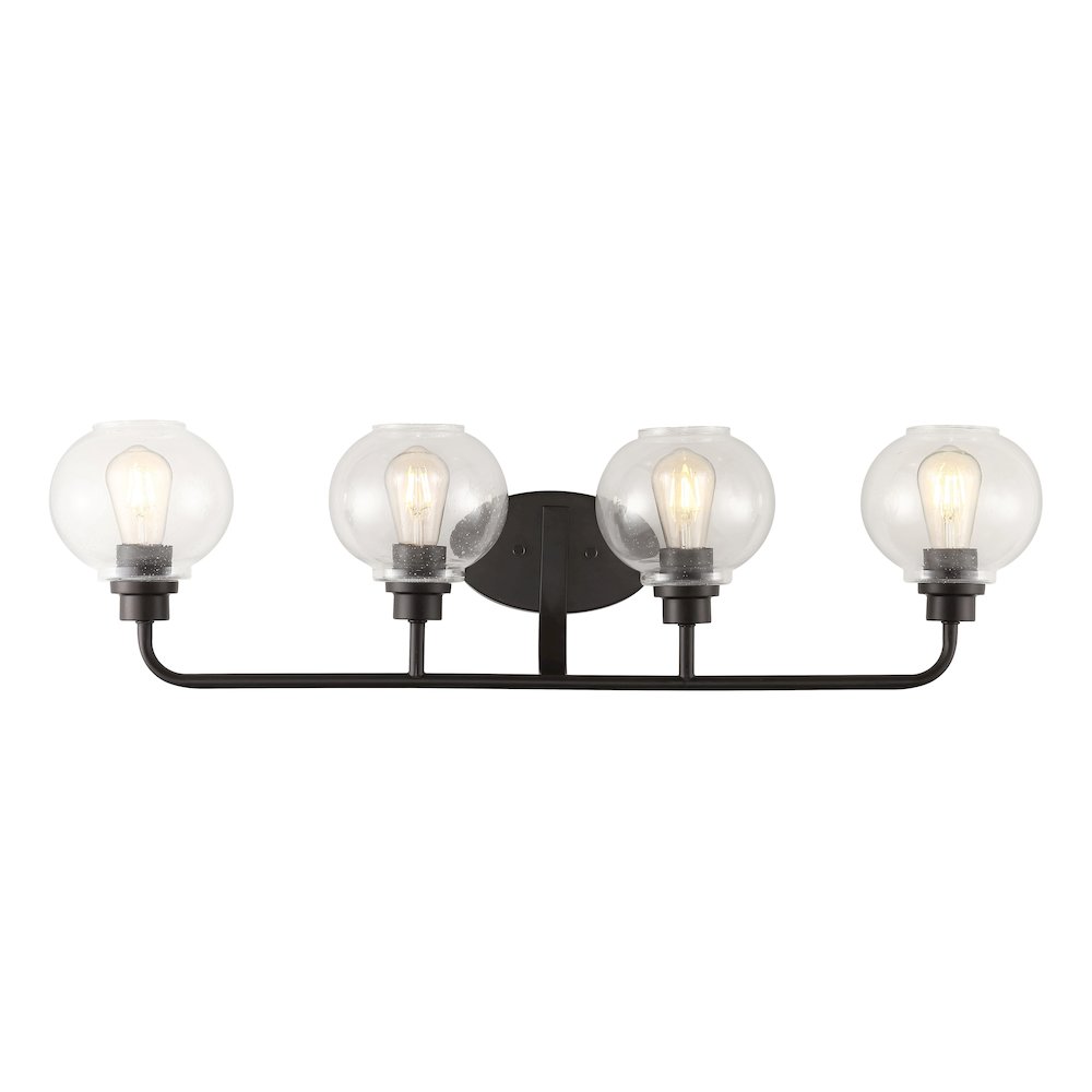 Sandrine Iron/Seeded Glass Cottage Rustic Led Vanity Light. Picture 9