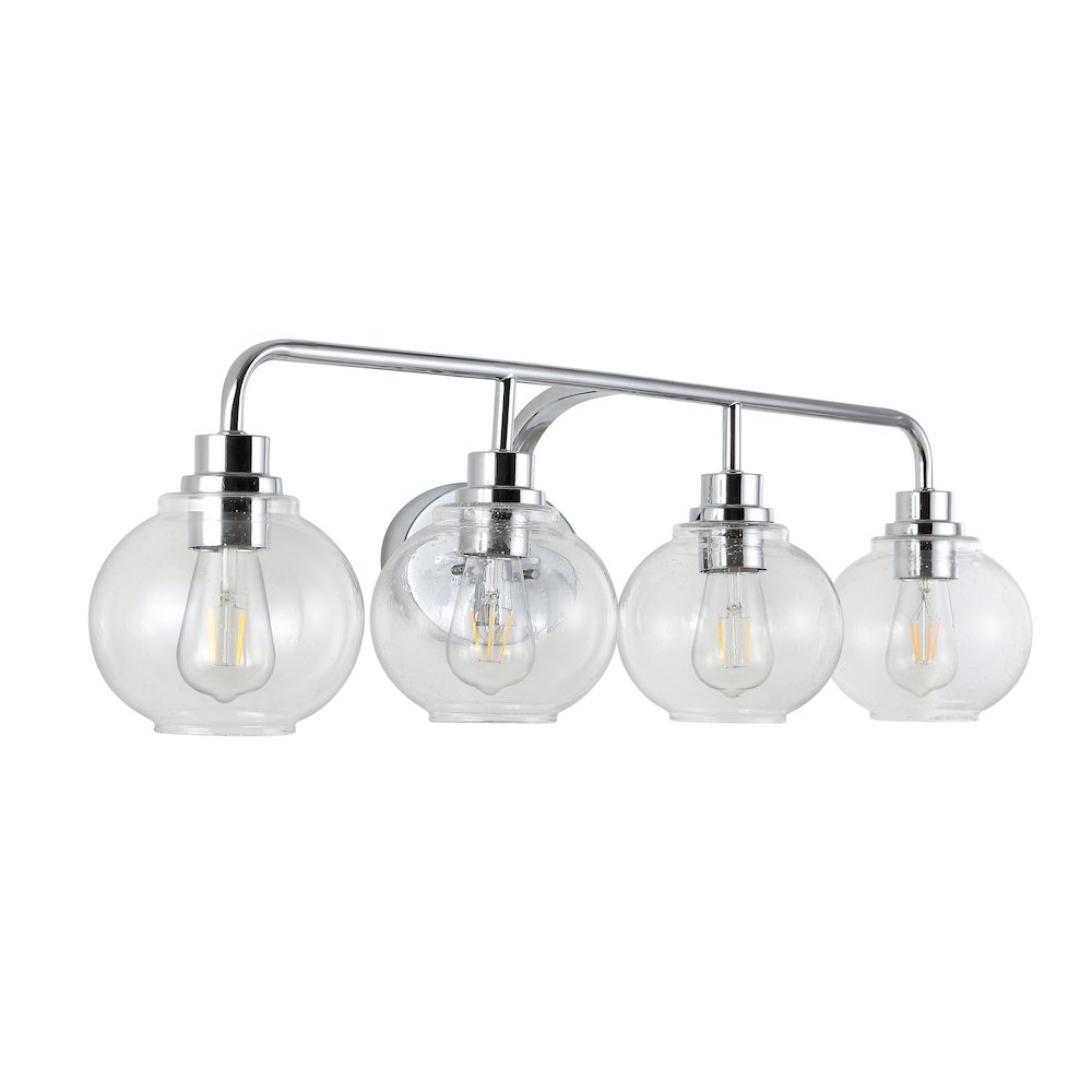 Sandrine Iron/Seeded Glass Cottage Rustic Led Vanity Light. Picture 7